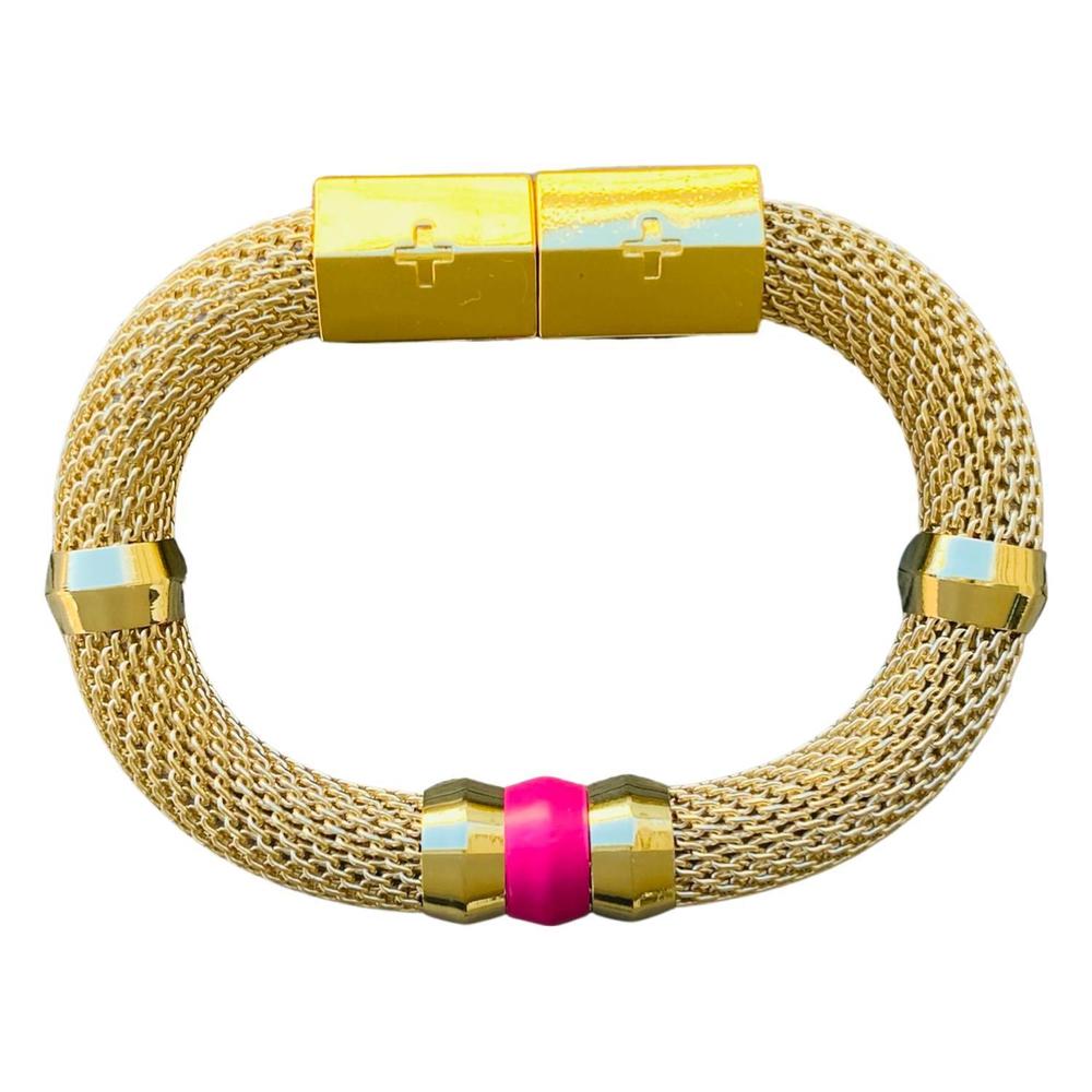 NEW HOLST + LEE women's mesh candy bracelet in pink